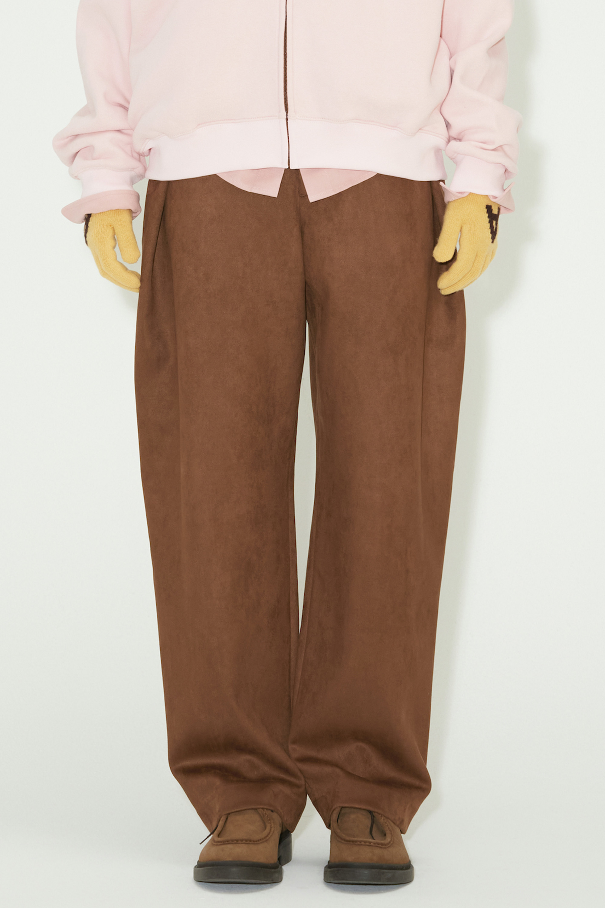 SUEDE BALLOON PANTS